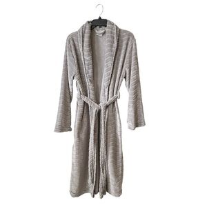 CVS Robe Women's One Size Fits Most Gray Long Sleeve Tie Waist Plush Cozy Warm